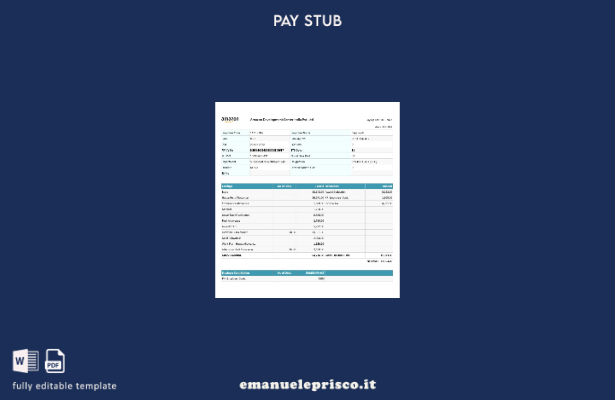 modello di busta paga dell'Amazon Development Center India in stile verificato